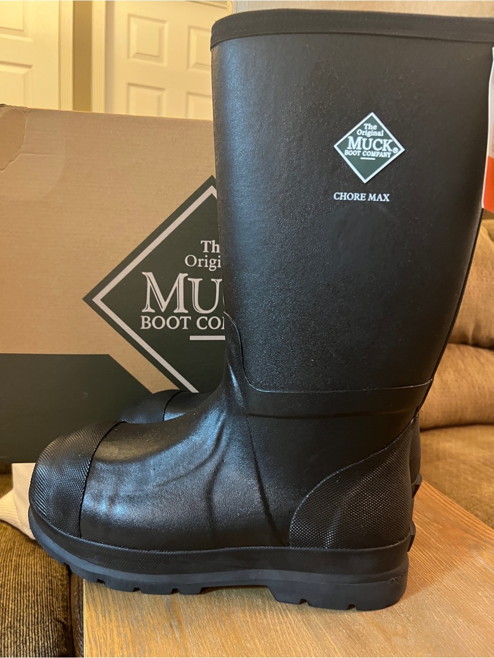 Muck Boot Company Men’s Size 9 Chore Max Black Work Boots